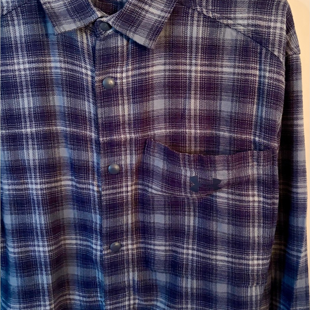 Under Armour Purple Plaid Button-Down Shirt